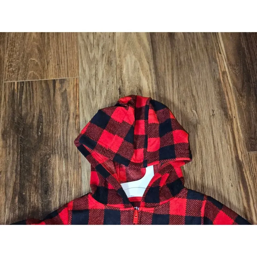Carter's Just One You Boy's Red Fleece Polar Bear Sleep & Play (NWT) 9 Months